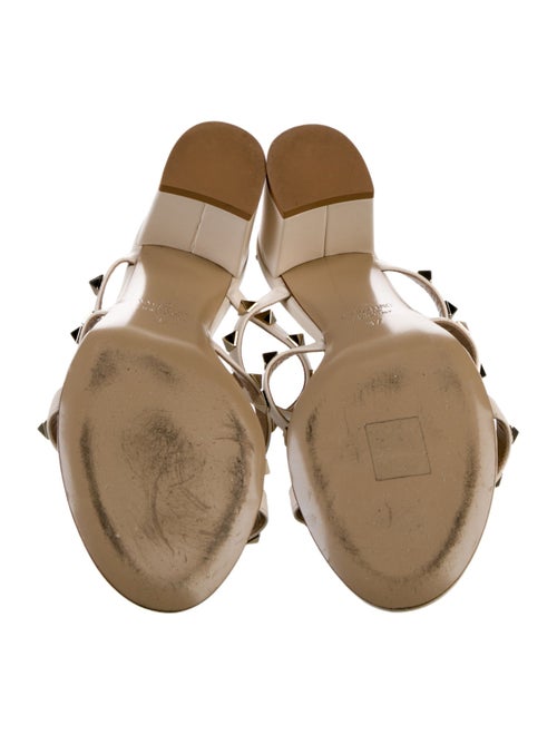 Valentino Rockstud Accents Leather Slides
