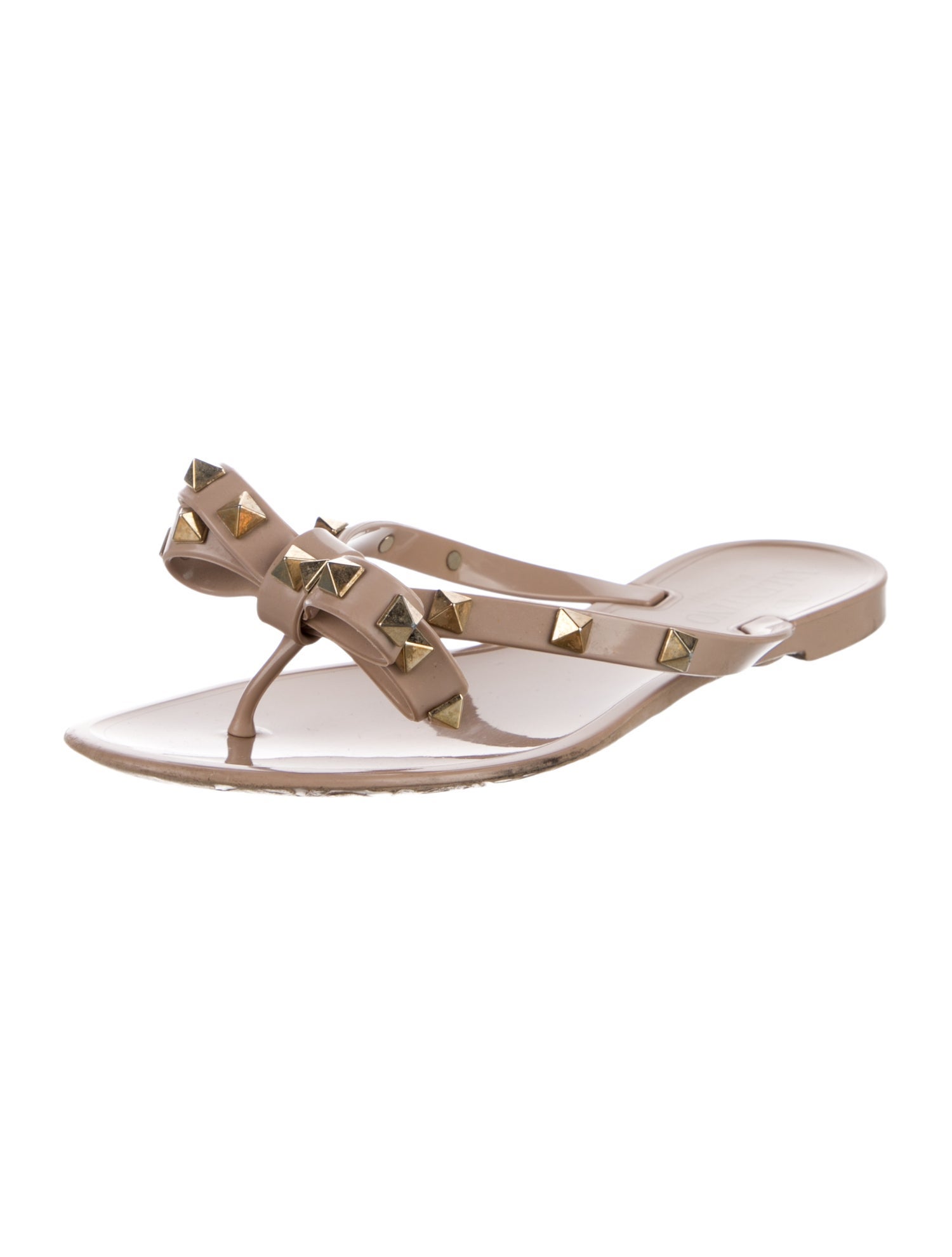 Valentino Rockstud Accents Rubber Slides