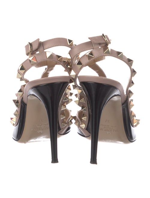 Valentino Rockstud Accents Patent Leather T-Strap Pumps