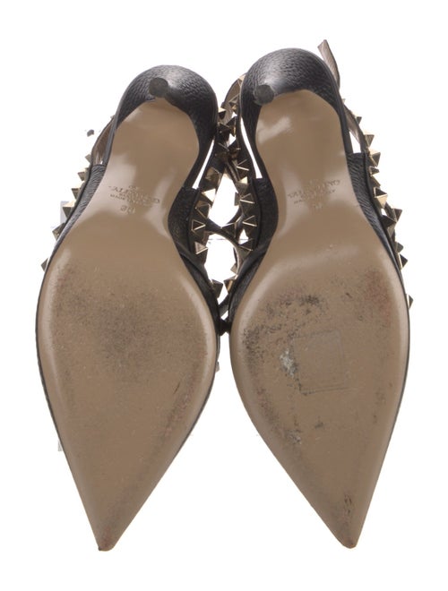 Valentino Rockstud Accents Leather T-Strap Pumps