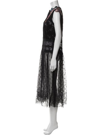 Valentino Lace Pattern Long Dress