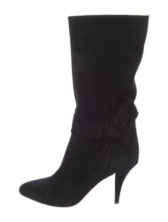 Valentino Suede Bow Accents Boots