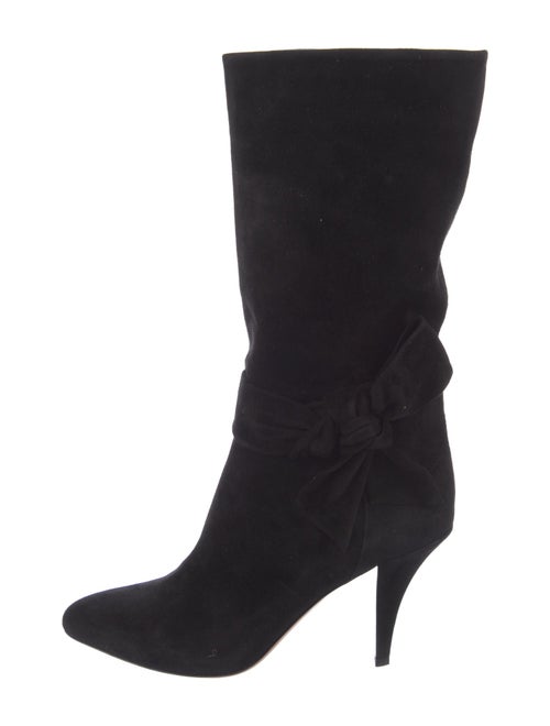 Valentino Suede Bow Accents Boots