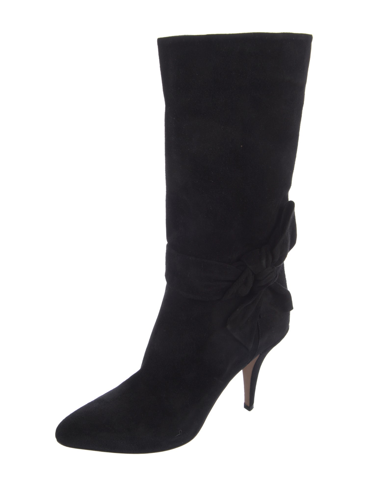 Valentino Suede Bow Accents Boots