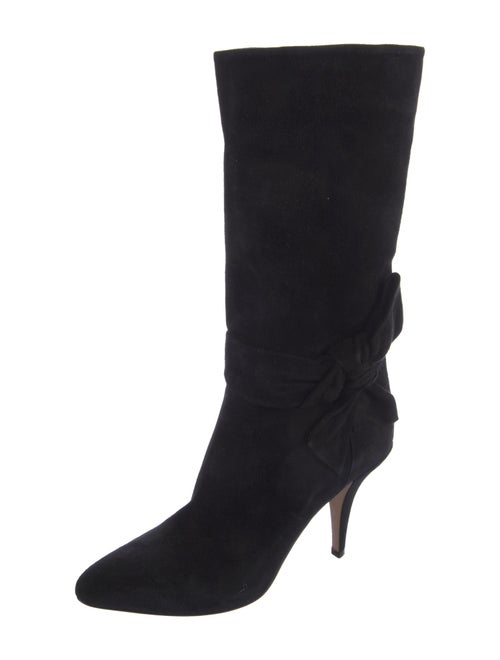Valentino Suede Bow Accents Boots