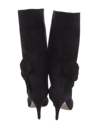 Valentino Suede Bow Accents Boots
