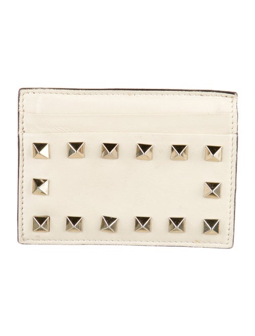 Valentino Card Holder Rockstud Accents Compact Wallet