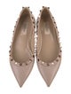 Valentino Rockstud Accents Leather Ballet Flats