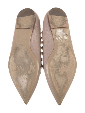 Valentino Rockstud Accents Leather Ballet Flats