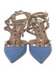 Valentino Rockstud Accents Leather T-Strap Pumps