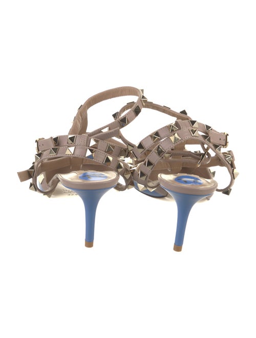 Valentino Rockstud Accents Leather T-Strap Pumps