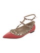 Valentino Rockstud Accents Leather Ballet Flats