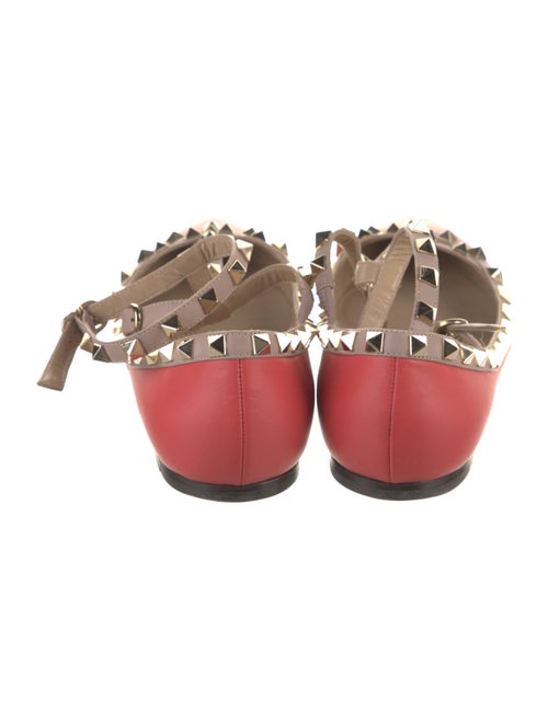 Valentino Rockstud Accents Leather Ballet Flats