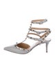 Valentino Rockstud Accents Leather T-Strap Pumps