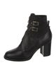 Valentino Rockstud Accents Leather Lace-Up Boots