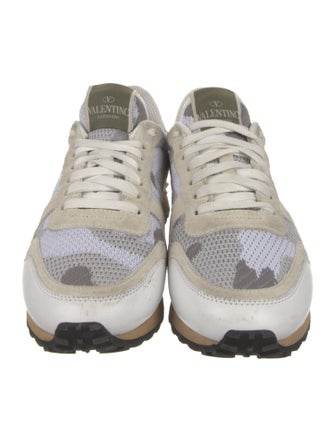 Valentino Rockstud Accents Mesh Athletic Sneakers