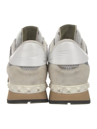 Valentino Rockstud Accents Mesh Athletic Sneakers