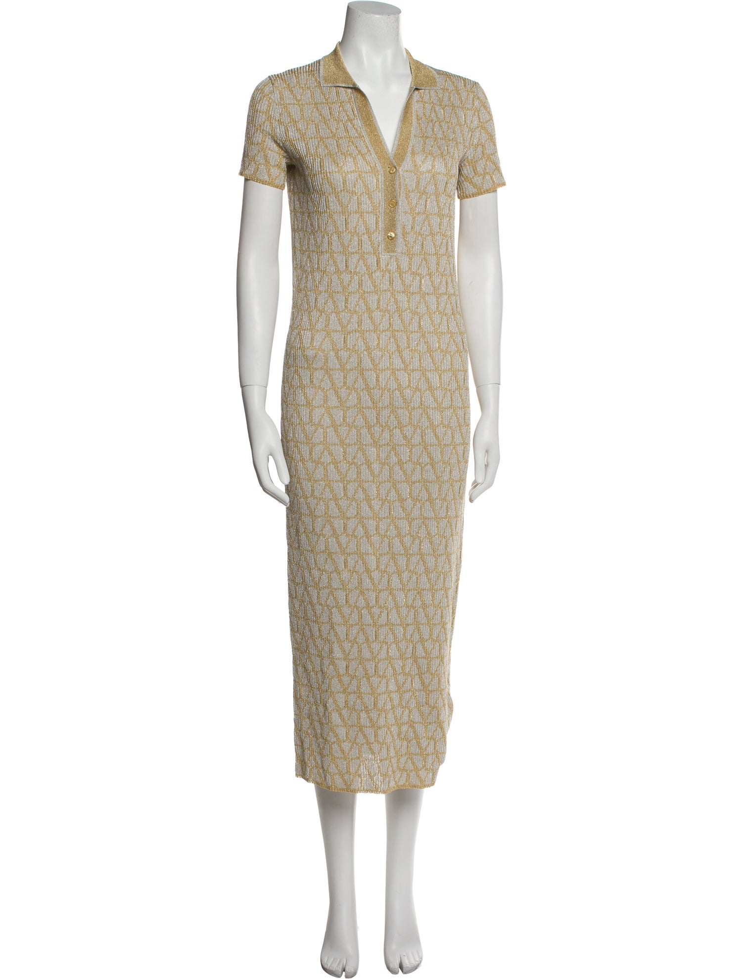 Valentino Printed Midi Length Dress w/ Tags