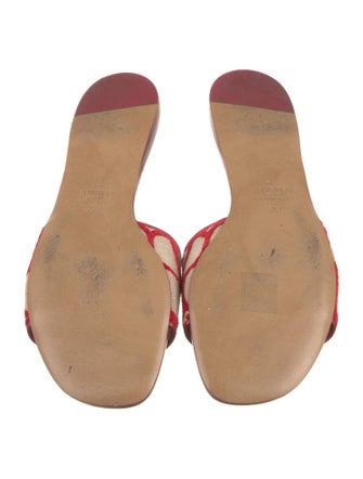 Valentino Leather Printed Slides