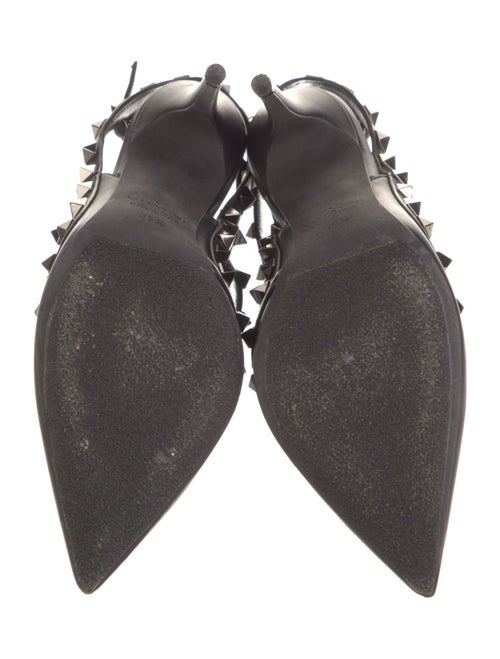 Valentino Rockstud Accents Leather T-Strap Pumps