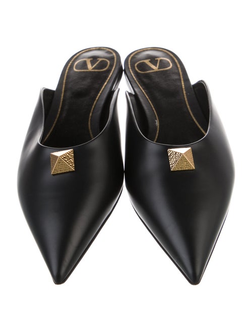 Valentino Rockstud Accents Leather Mules