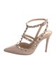 Valentino Rockstud Accents Leather T-Strap Pumps