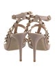 Valentino Rockstud Accents Leather T-Strap Pumps