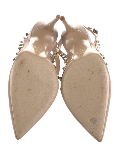 Valentino Rockstud Accents Leather T-Strap Pumps