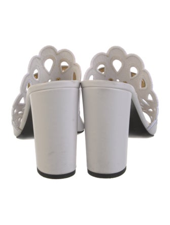 Valentino Leather Lasercut Accents Slides