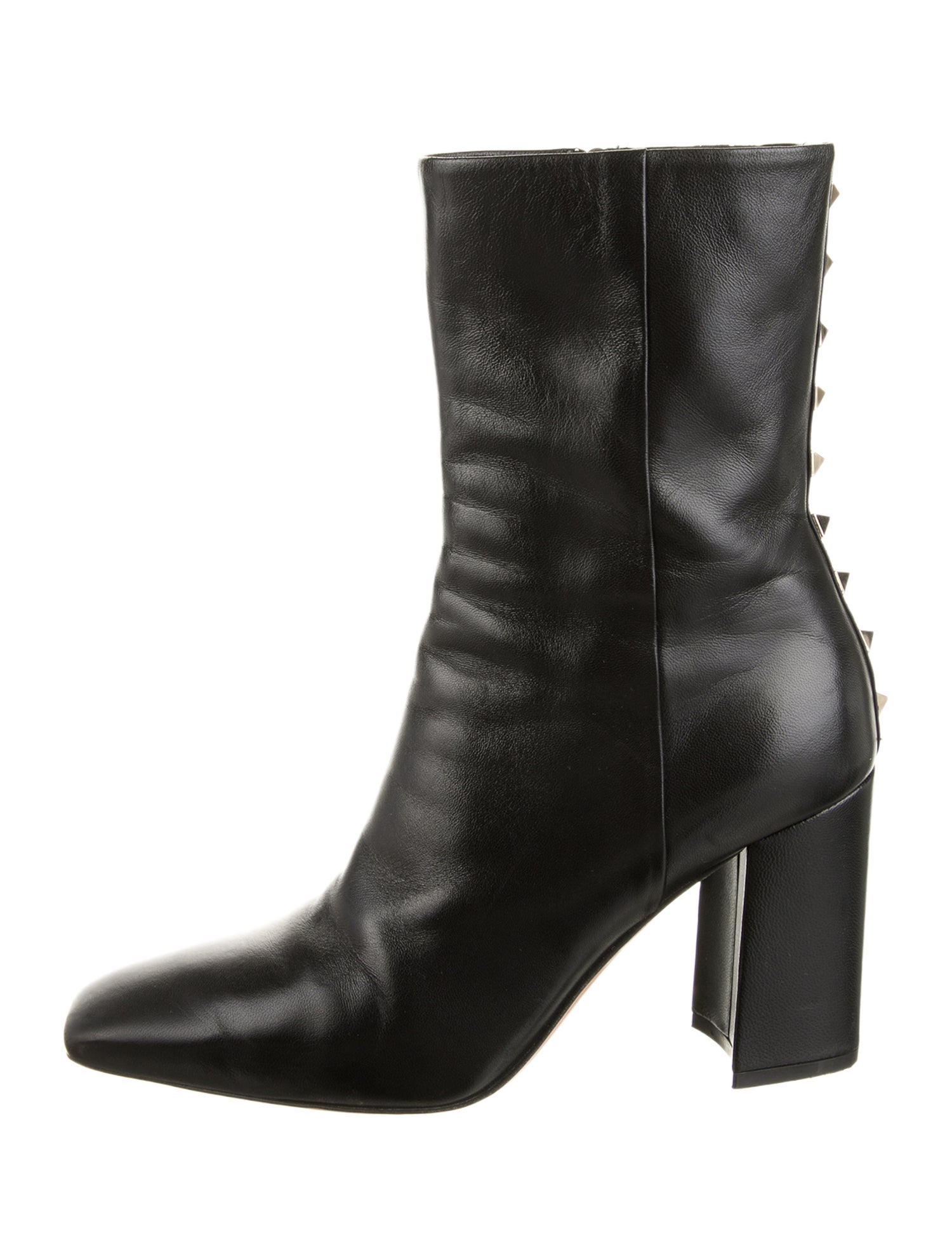 Valentino Rockstud Accents Leather Boots