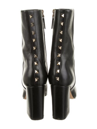 Valentino Rockstud Accents Leather Boots