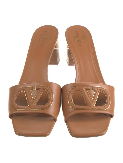Valentino Rockstud Accents Leather Slides