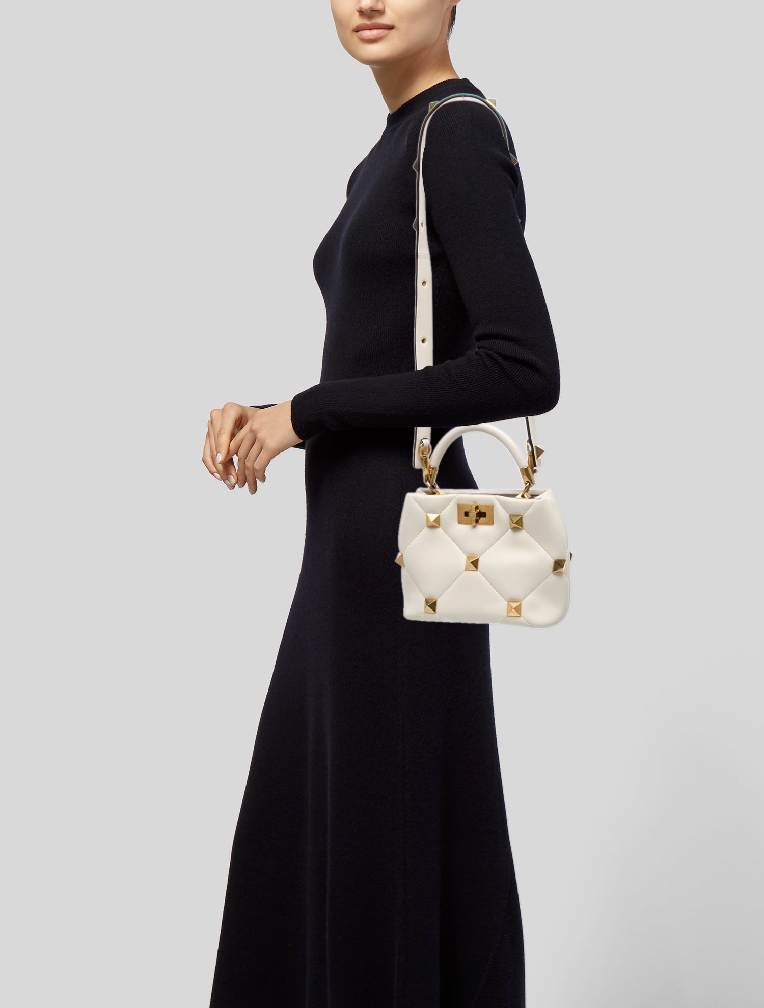 Valentino Rockstud Roman Stud Handle Bag