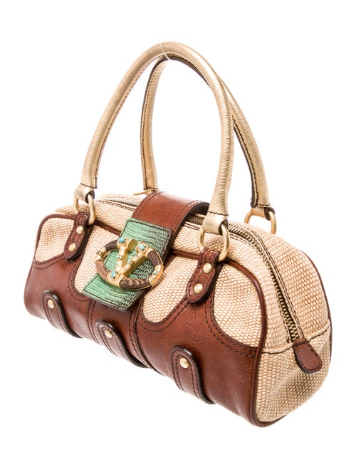 Valentino Raffia Top Handle Bag