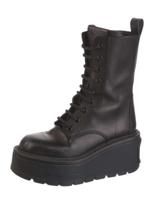 Valentino Leather Combat Boots