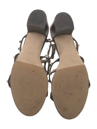 Valentino Rockstud Accents Leather Gladiator Sandals