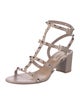 Valentino Rockstud Accents Leather Gladiator Sandals