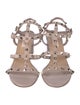 Valentino Rockstud Accents Leather Gladiator Sandals