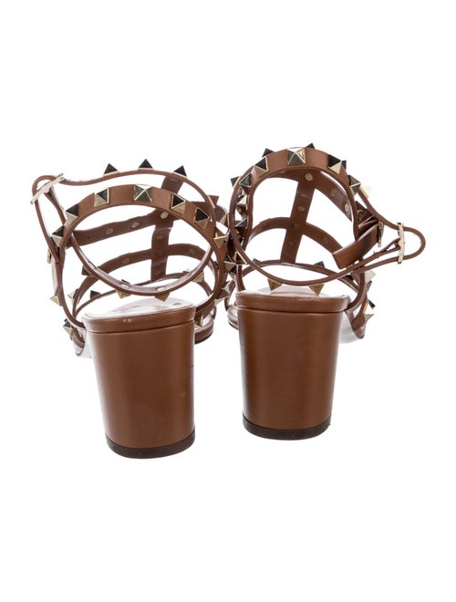 Valentino Rockstud Accents Leather Gladiator Sandals
