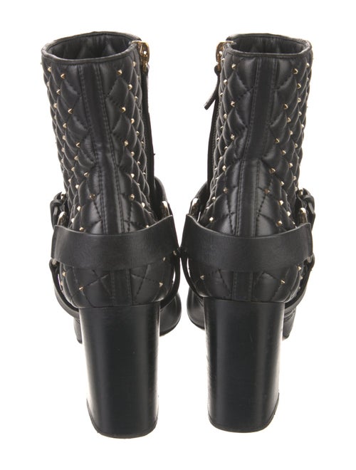 Valentino Quilted Pattern Leather Boots