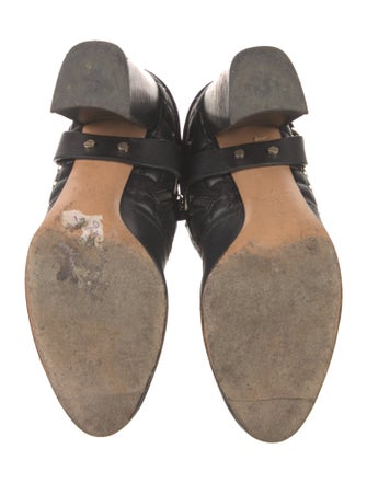 Valentino Quilted Pattern Leather Boots