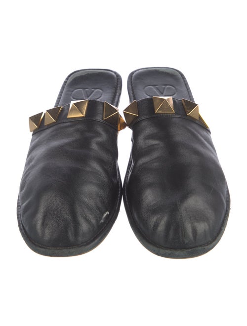 Valentino Rockstud Accents Leather Mules