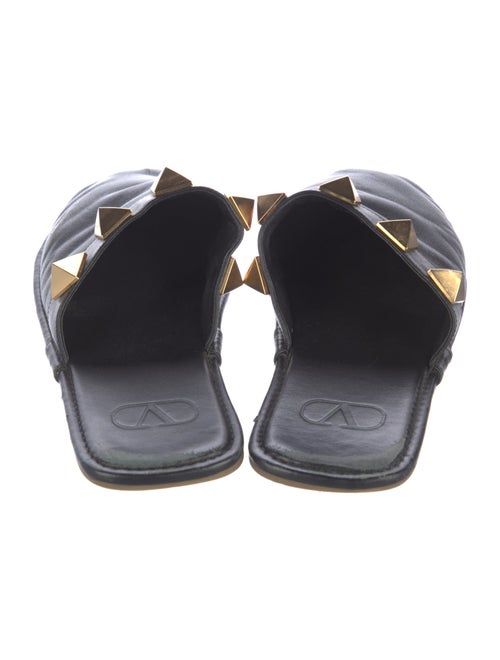 Valentino Rockstud Accents Leather Mules