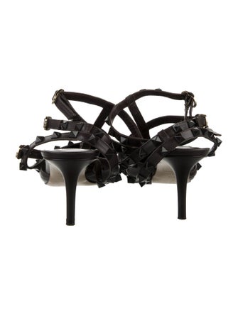 Valentino Rockstud Accents Leather T-Strap Pumps