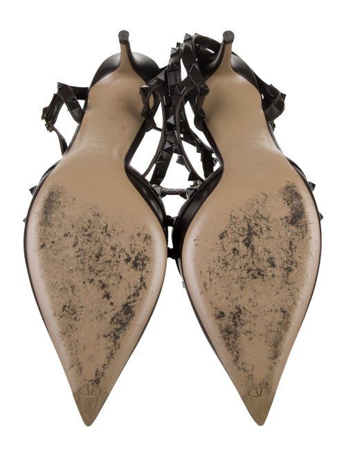 Valentino Rockstud Accents Leather T-Strap Pumps