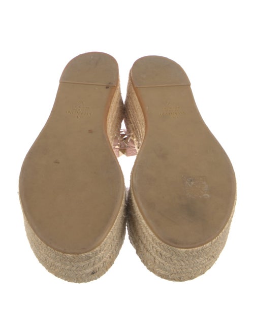 Valentino Rockstud Accents Leather Espadrilles