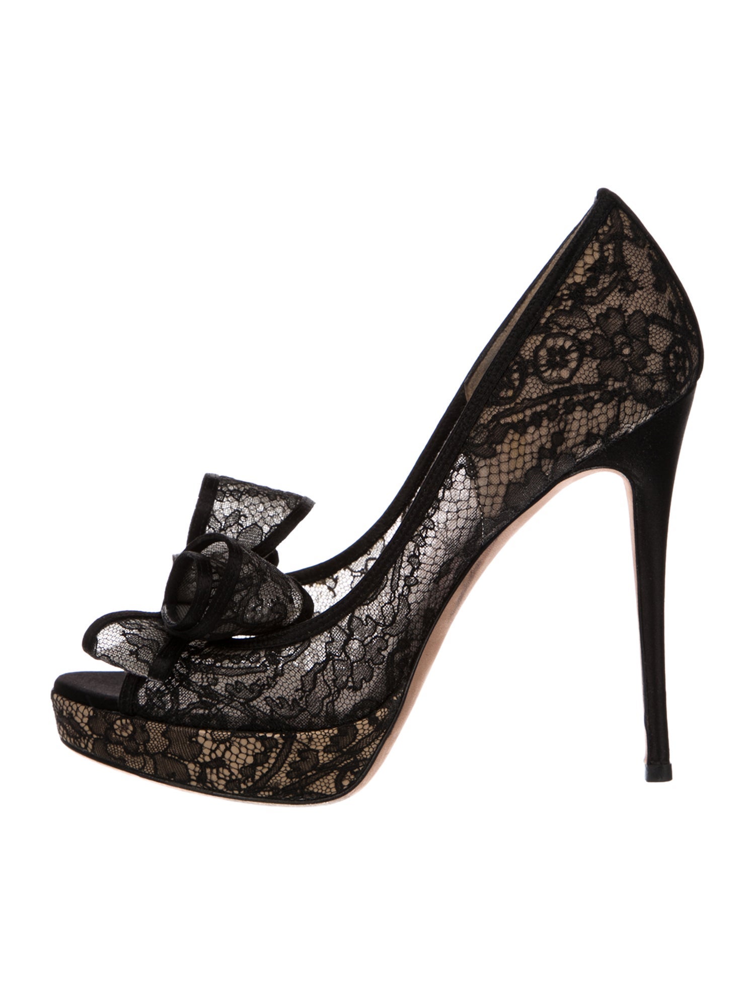 Valentino Lace Lace Pattern Pumps