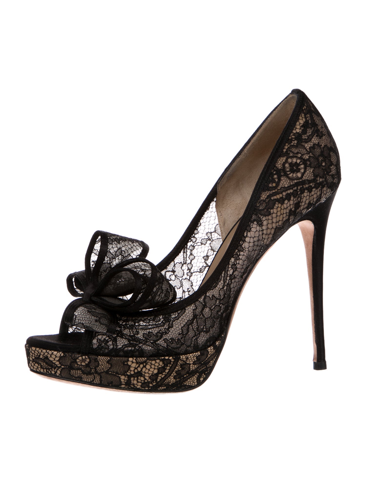 Valentino Lace Lace Pattern Pumps