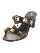 Valentino Rockstud Accents Leather Slides