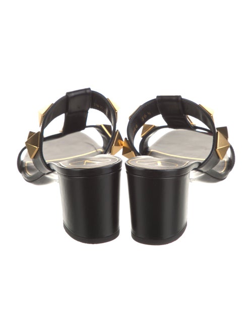 Valentino Rockstud Accents Leather Slides